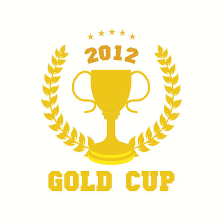 Trophy cup with laurel wreathのイラスト素材