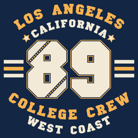 VectorPrint for t-shirt design. Los Angeles, California typography graphics for appare. Vectorのイラスト素材