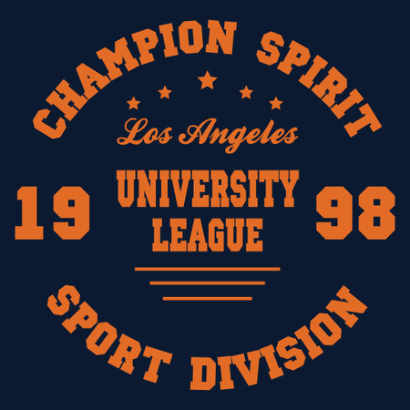 Varsity Athletic champion spirit , college league. Sport typography, t-shirt graphics, poster, banner printのイラスト素材