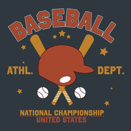 Baseball Fashion Typography Graphics. Sport T-shirt Design. Vectorのイラスト素材