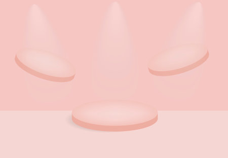 3d background products display podium scene with geometric platform. backdrop background vector 3d render with podium. stand to show cosmetic productsのイラスト素材