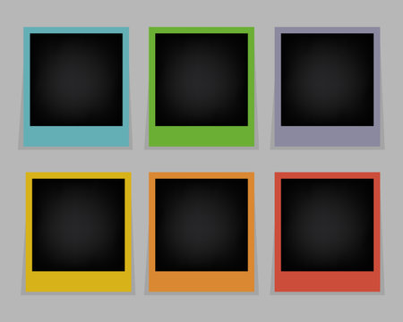Realistic modern color photo frames . Vectorのイラスト素材