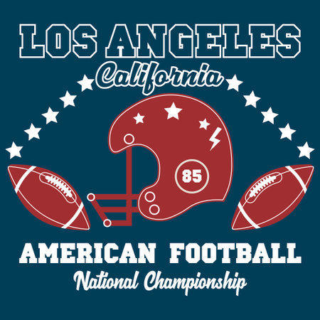 American football graphic, college vector graphic for fashion and printing. Vectorのイラスト素材