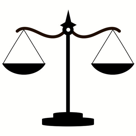 Scales of justice flat icon for apps and websitesのイラスト素材