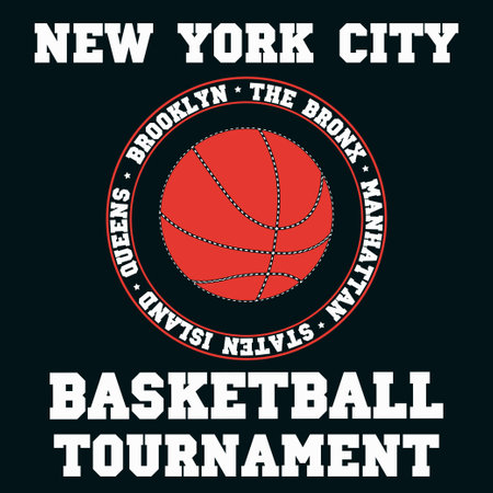 Basketball New York City T-shirt Printing Design Vectorのイラスト素材