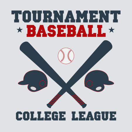 Creative baseball typography emblem, sports logo, Vectorのイラスト素材