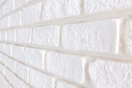 White brick wall background Texture
