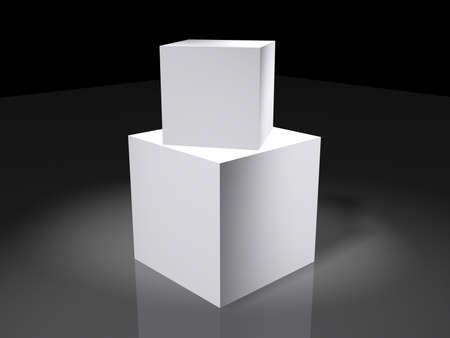 Two blank boxesの写真素材