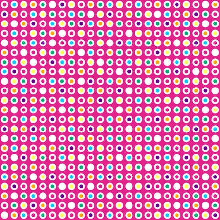 Fresh and colorful seamless pattern with dots のイラスト素材