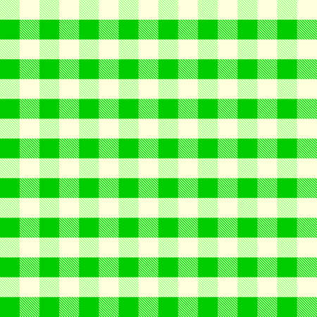 Vintage tablecloth pattern with squares in light green and white.のイラスト素材