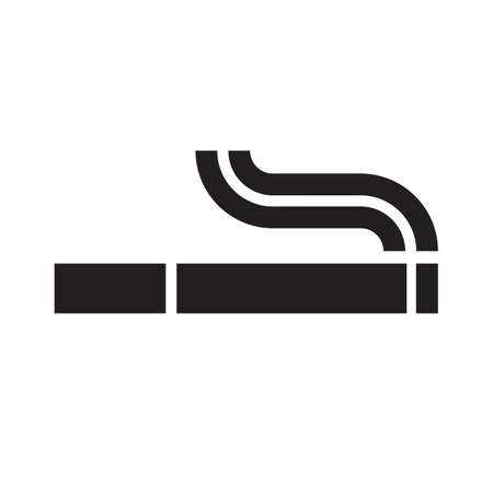Black cigarette symbol, isolated on white background.のイラスト素材