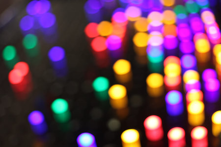 blurred lights in the dark