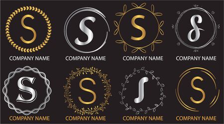 logo collections S. Logo Design Template. Initials logo setのイラスト素材