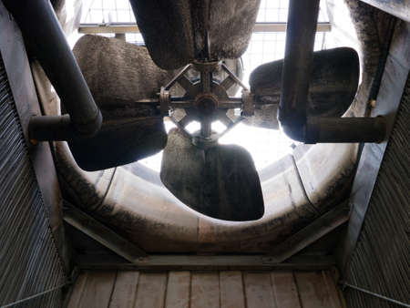 inside of cooling tower at maintenance periodの写真素材