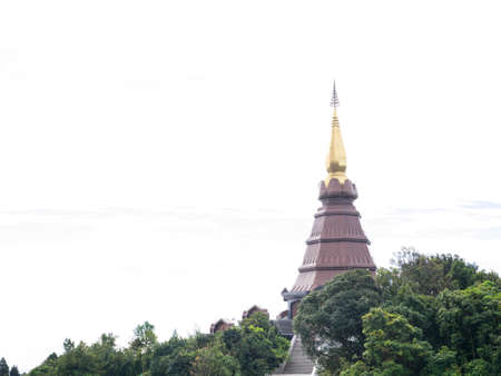 naphamethanidon pagoda at Inthanon national park, chiangmai, thailandの写真素材