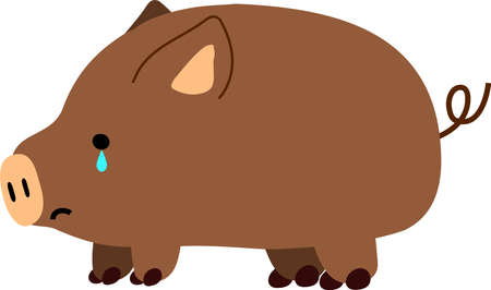 This is a pig illustration.のイラスト素材