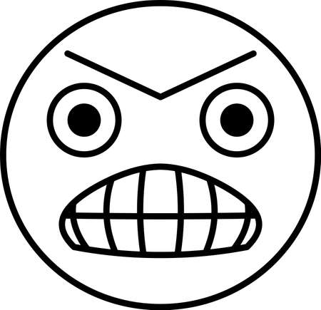 This is an illustration of pop face expression.のイラスト素材