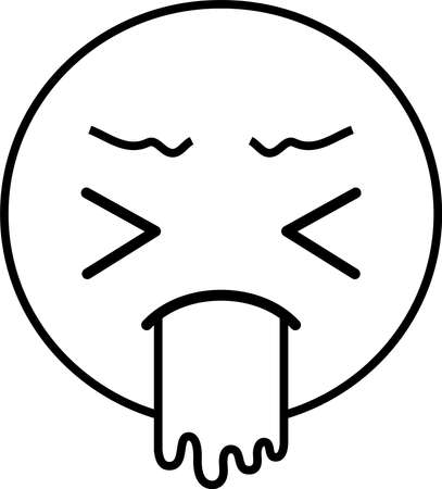 This is an illustration of pop face expression.のイラスト素材