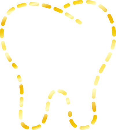 This is an illustration icon of a stylish tooth.のイラスト素材