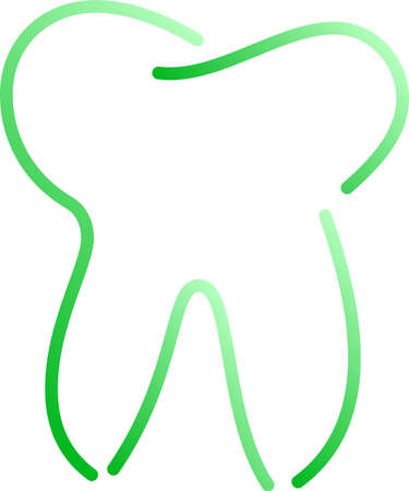 This is an illustration icon of a stylish tooth.のイラスト素材