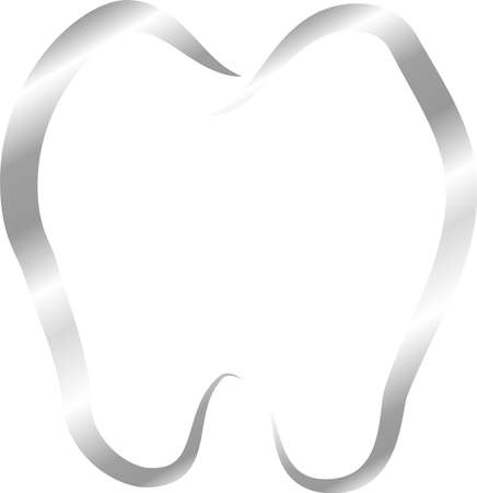 This is an illustration icon of a stylish tooth.のイラスト素材