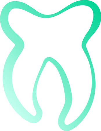 This is an illustration icon of a stylish tooth.のイラスト素材