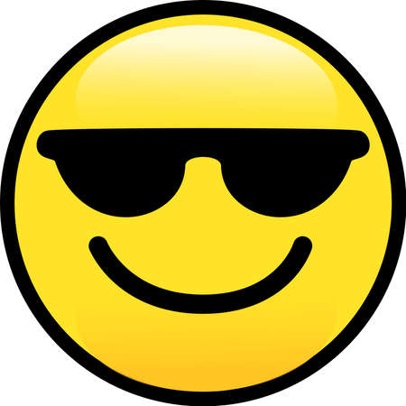 This is a simple face icon with various facial expressions.のイラスト素材