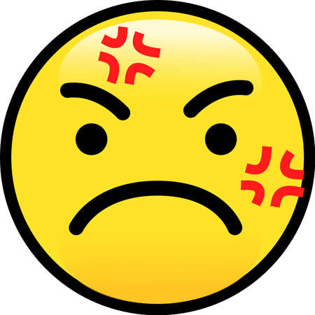 This is a simple face icon with various facial expressions.のイラスト素材