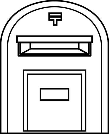 This is an illustration of post boxes around the world.のイラスト素材