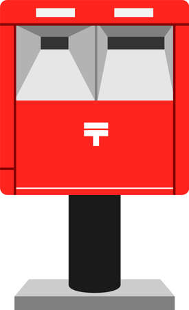 This is an illustration of post boxes around the world.のイラスト素材