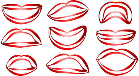 This is an illustration of an attractive lady's lips.のイラスト素材