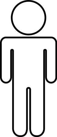 This is a silhouette icon of a person on a diet.のイラスト素材