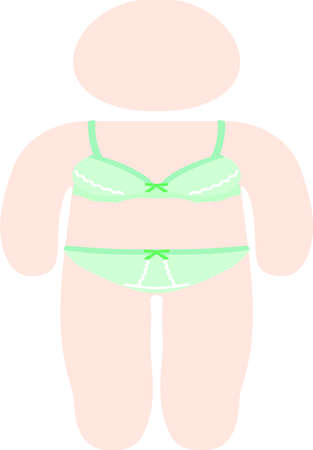 This is an illustration icon of a lady in underwear on a diet. This is an illustration icon of a lady in underwear on a diet.