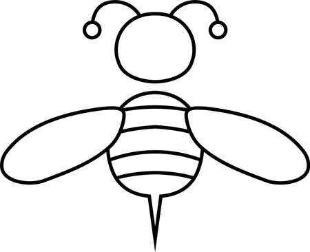 This is an illustration icon of a bee.のイラスト素材
