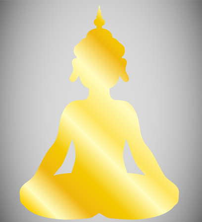 This is a logo illustration of Buddha who is doing yoga.のイラスト素材