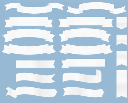 This is an illustration of a decorative title ribbon.のイラスト素材