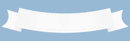 This is an illustration of a decorative title ribbon.のイラスト素材