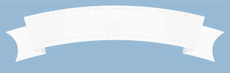 This is an illustration of a decorative title ribbon.のイラスト素材