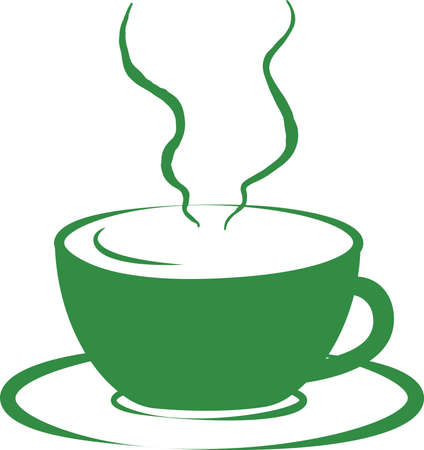 This is an illustration of stylish hot coffee.のイラスト素材