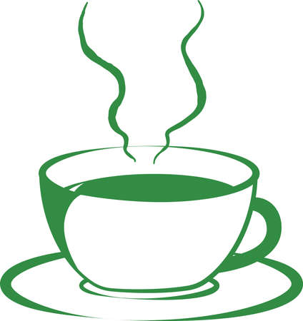 This is an illustration of stylish hot coffee.のイラスト素材