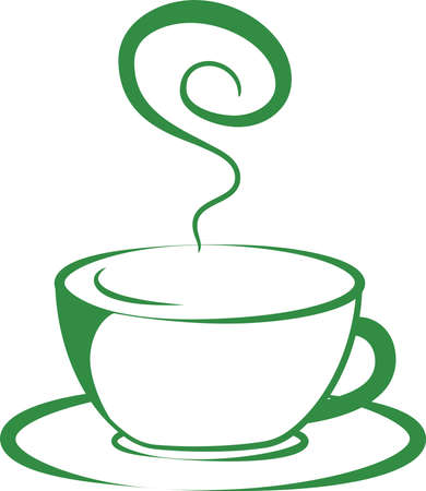 This is an illustration of stylish hot coffee.のイラスト素材