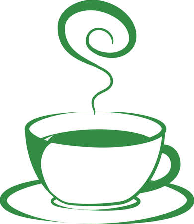 This is an illustration of stylish hot coffee.のイラスト素材