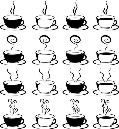 This is an illustration of stylish hot coffee.のイラスト素材