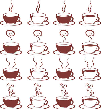This is an illustration of stylish hot coffee.のイラスト素材