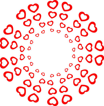This is an illustration of a heart shaped circle.のイラスト素材