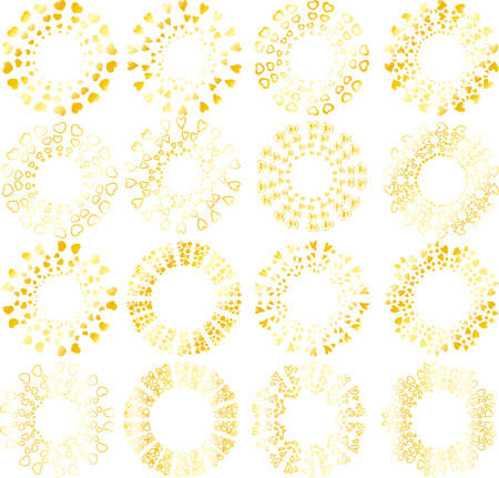 This is an illustration of a heart shaped circle.のイラスト素材