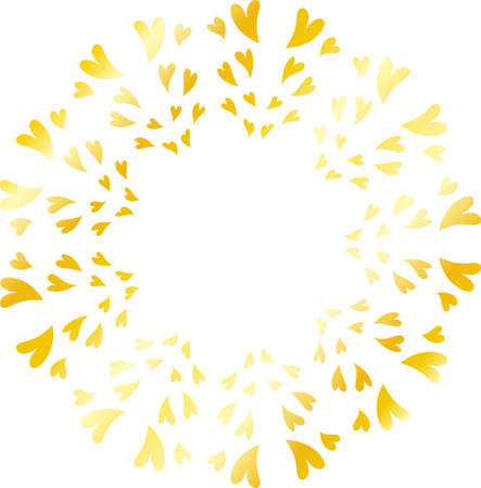 This is an illustration of a heart shaped circle.のイラスト素材