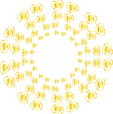 This is an illustration of a heart shaped circle.のイラスト素材