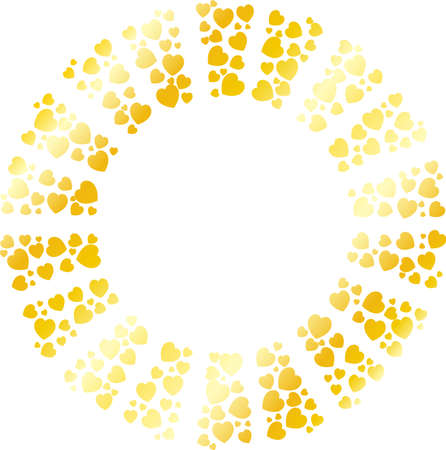 This is an illustration of a heart shaped circle.のイラスト素材