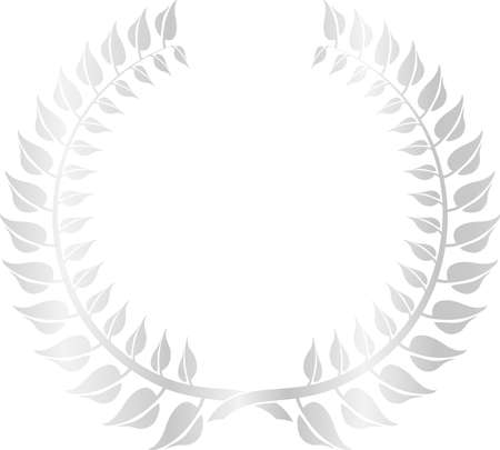 This is an illustration of a laurel circular material.のイラスト素材